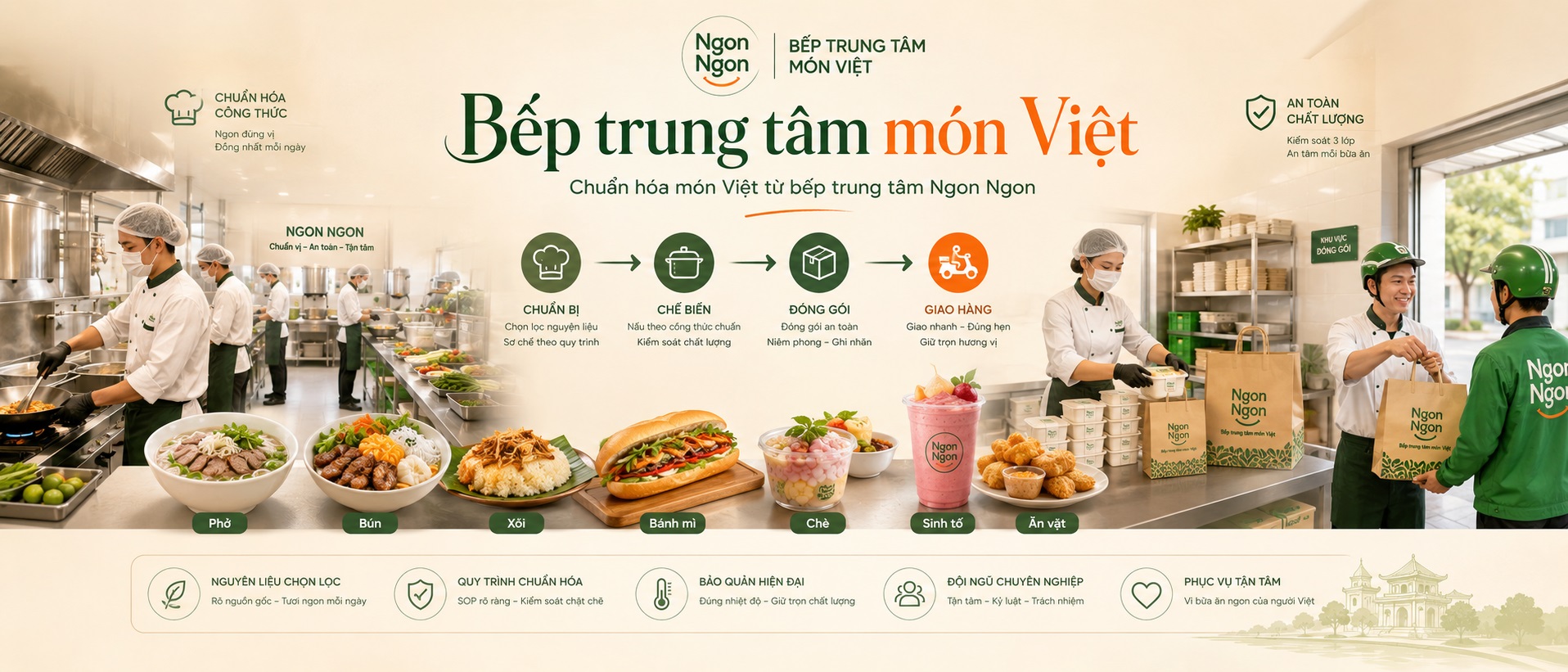 Bếp trung tâm món việt